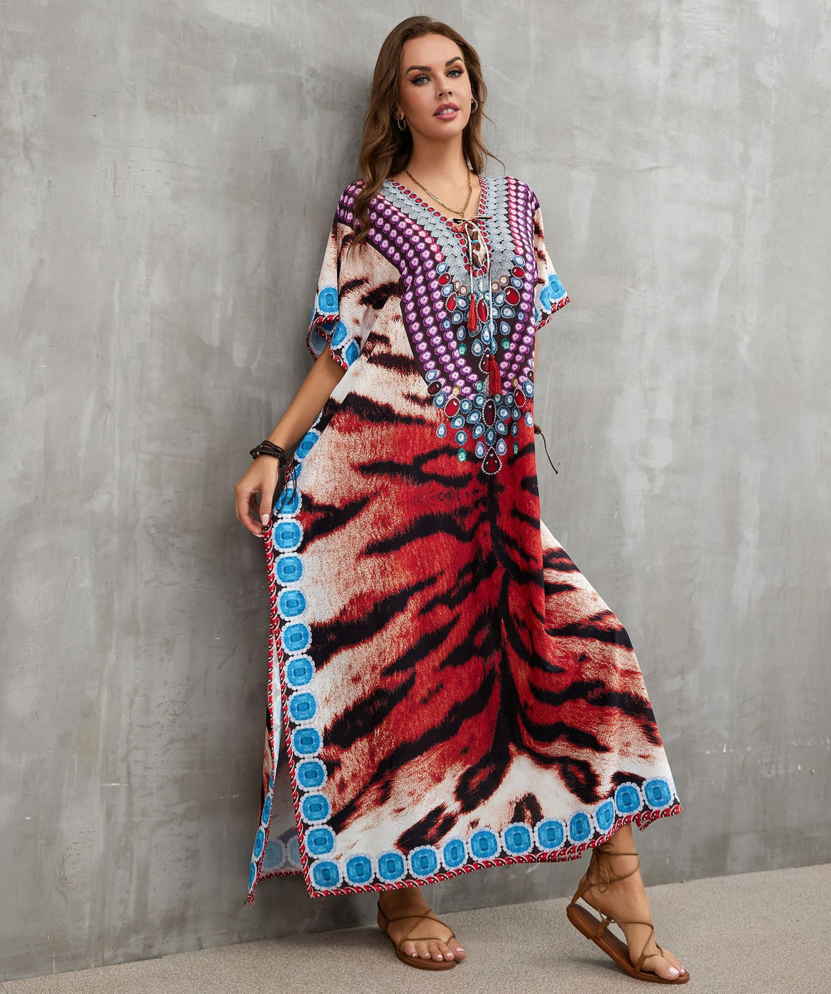 Printed Beach Cover-Up