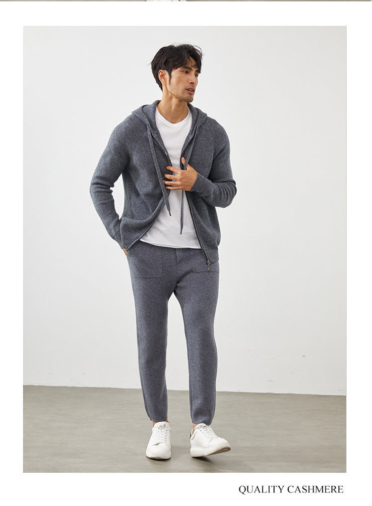 Men’s Cashmere-Wool Straight-Leg Pants
