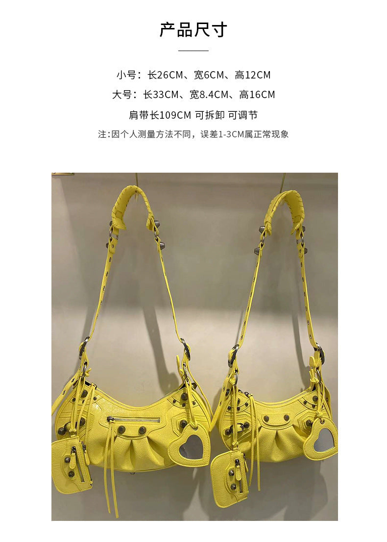 Crescent Genuine Leather Crossbody Bag