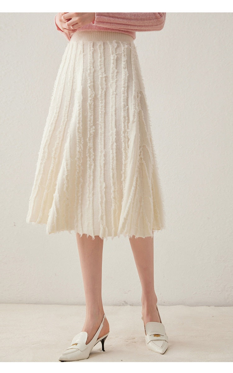 Women’s Cashmere A-Line Midi Skirt