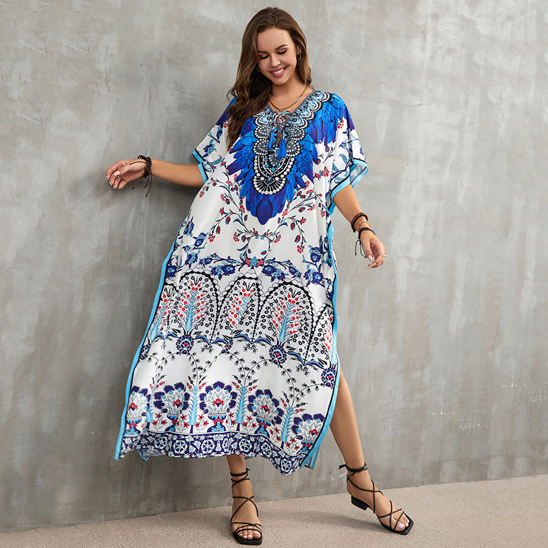 Printed Beach Cover-Up