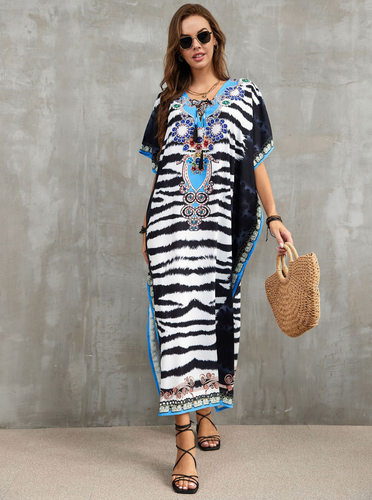 Printed Beach Cover-Up