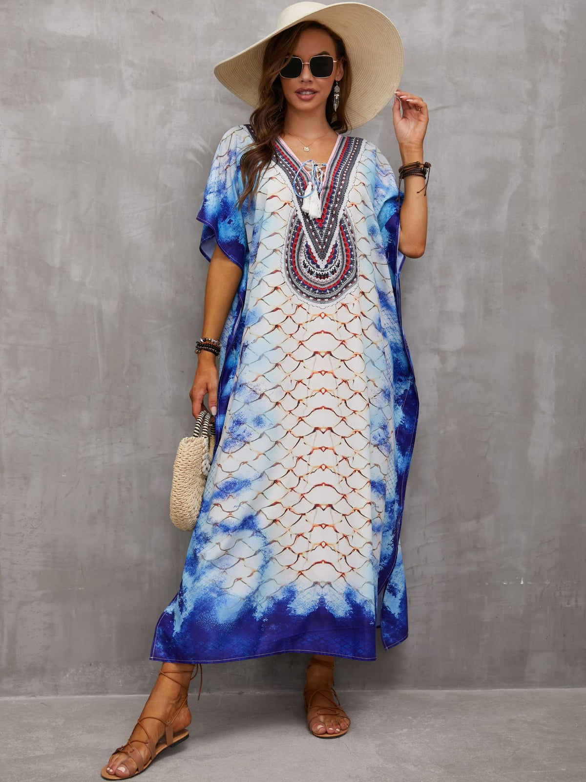 Printed Beach Cover-Up