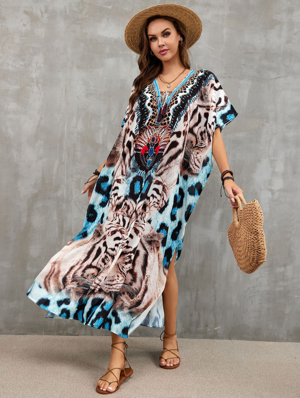 Printed Beach Cover-Up