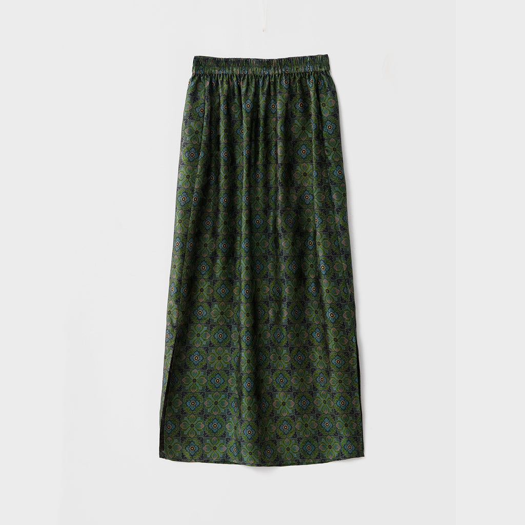 Women’s Mulberry Silk Printed Maxi Skirt