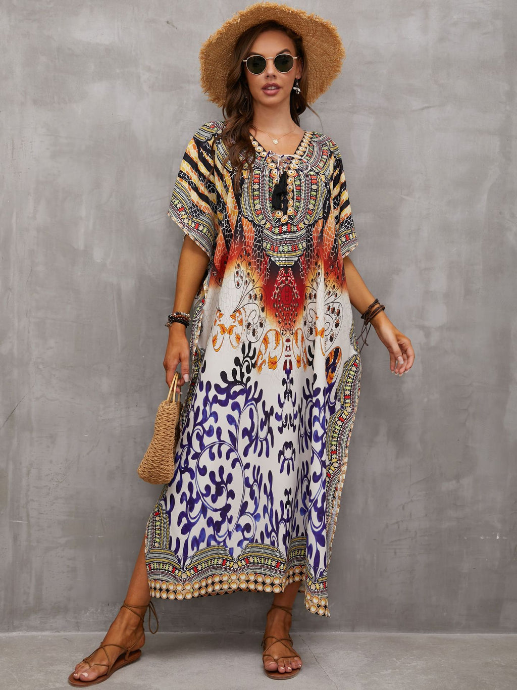 Printed Beach Cover-Up