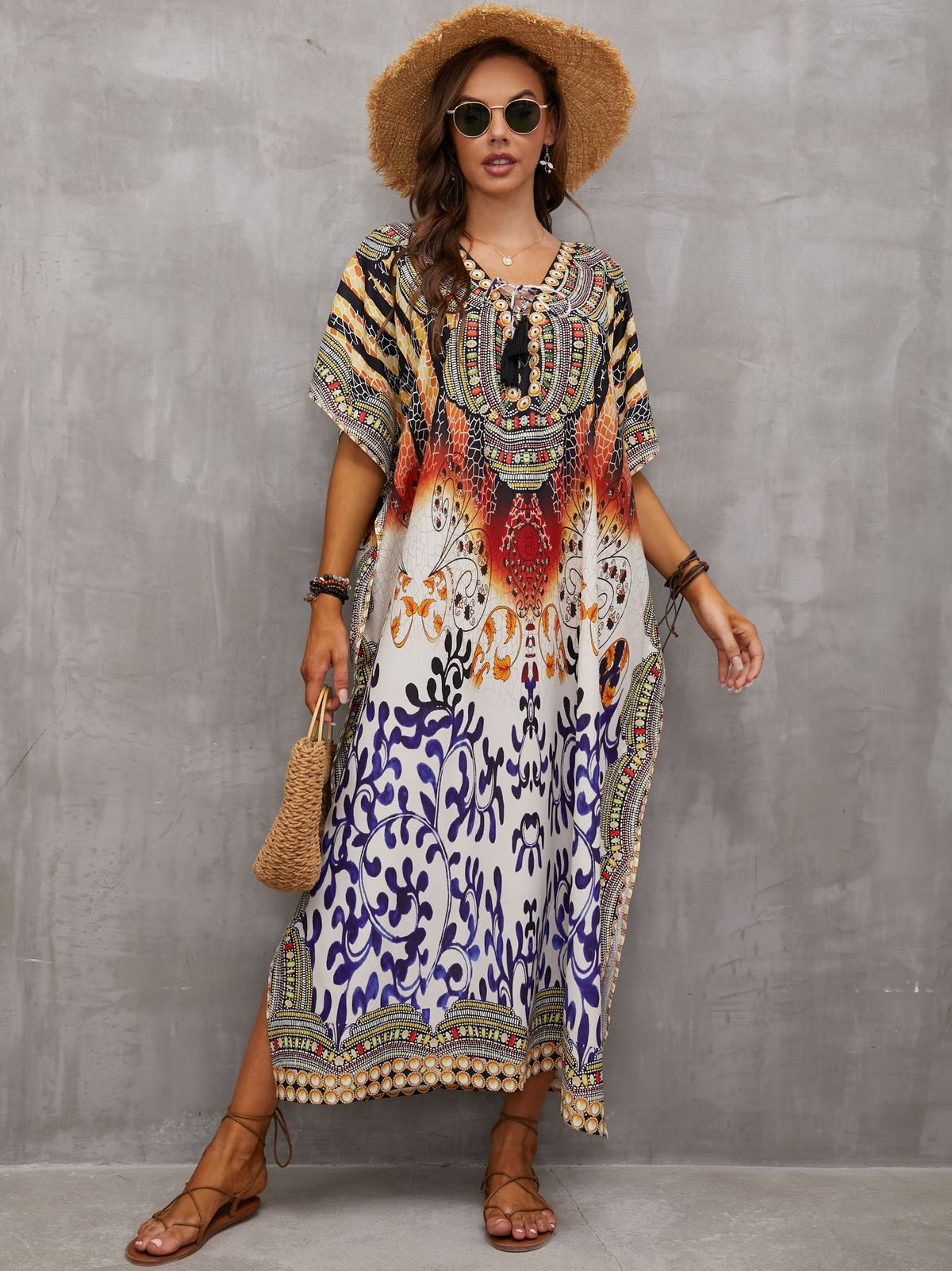 Printed Beach Cover-Up