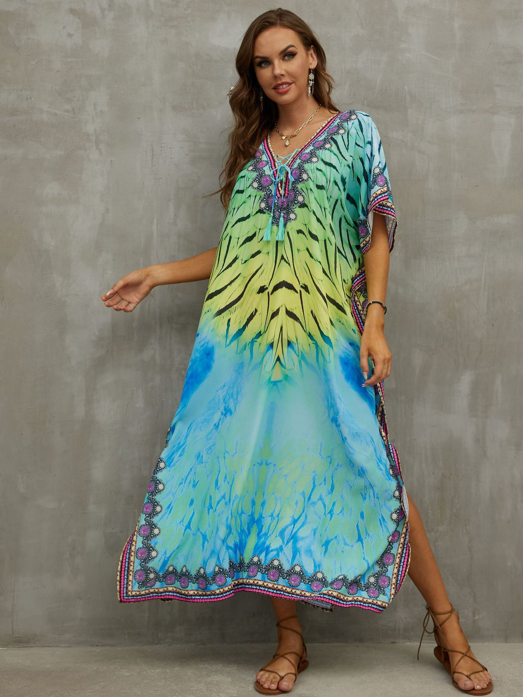 Printed Beach Cover-Up