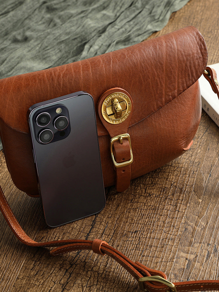 Genuine Leather Vintage Saddle Bag
