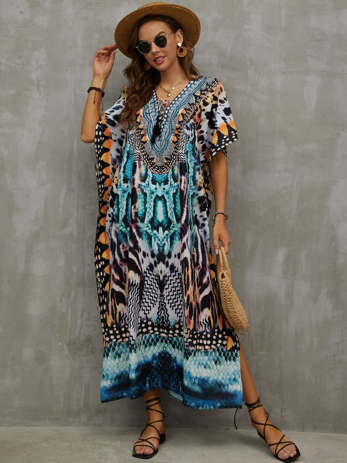 Printed Beach Cover-Up