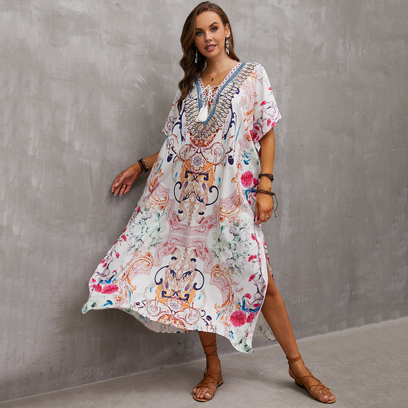 Printed Beach Cover-Up