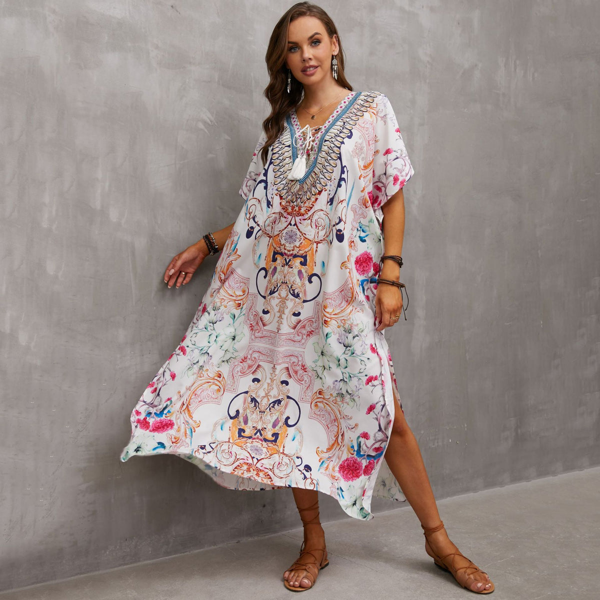 Printed Beach Cover-Up