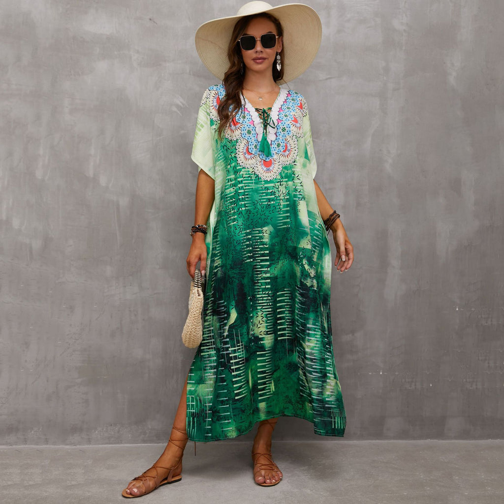 Printed Beach Cover-Up