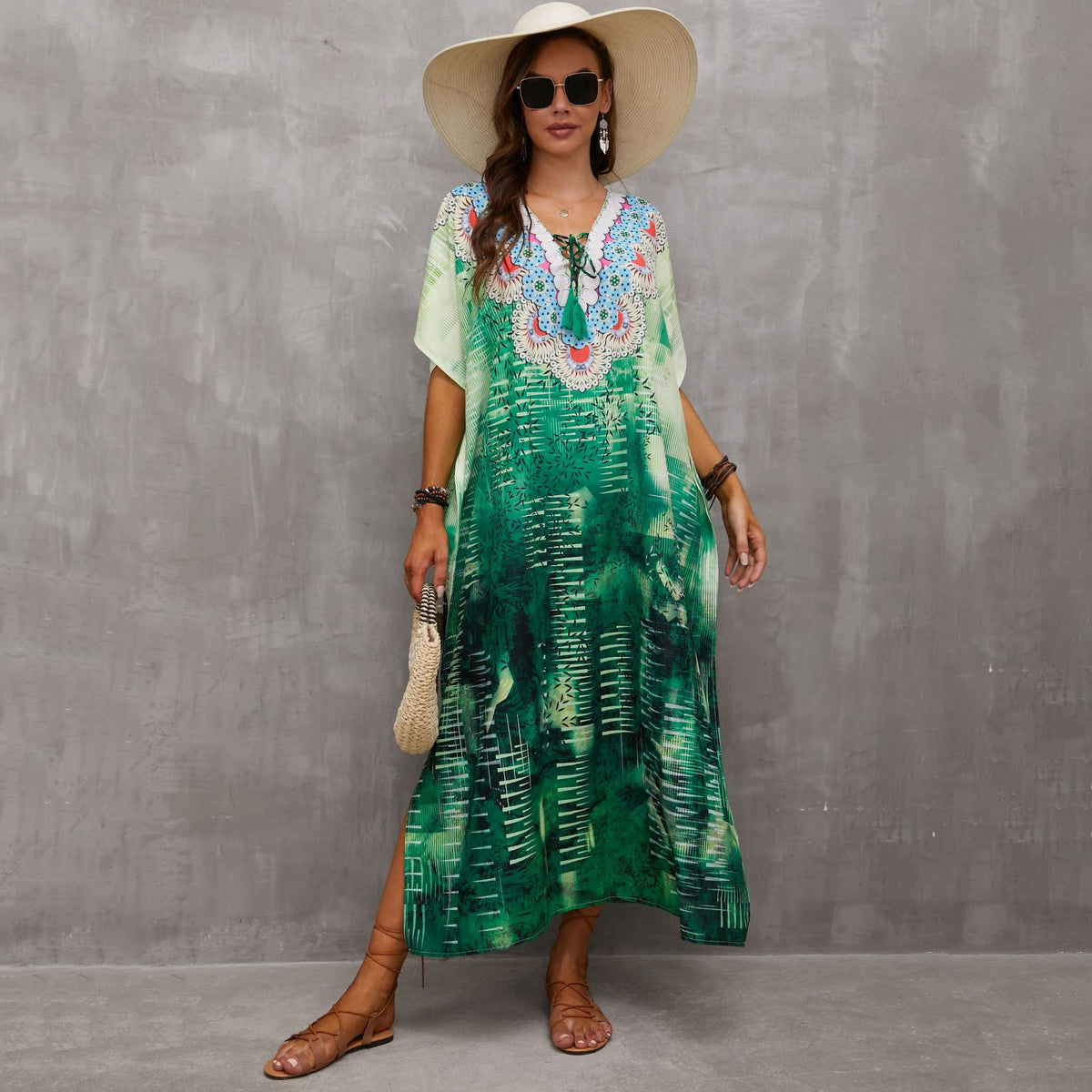 Printed Beach Cover-Up