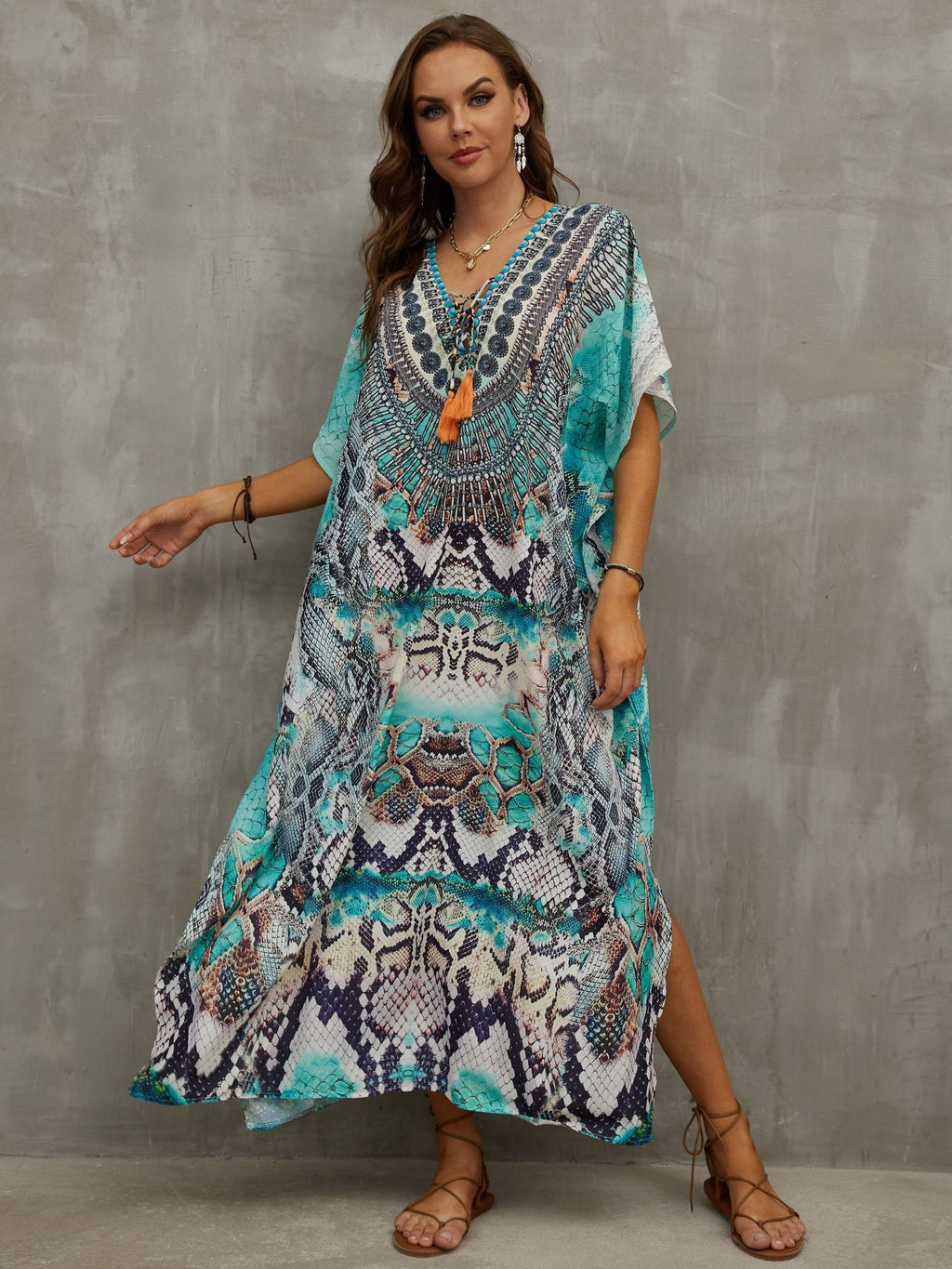 Printed Beach Cover-Up
