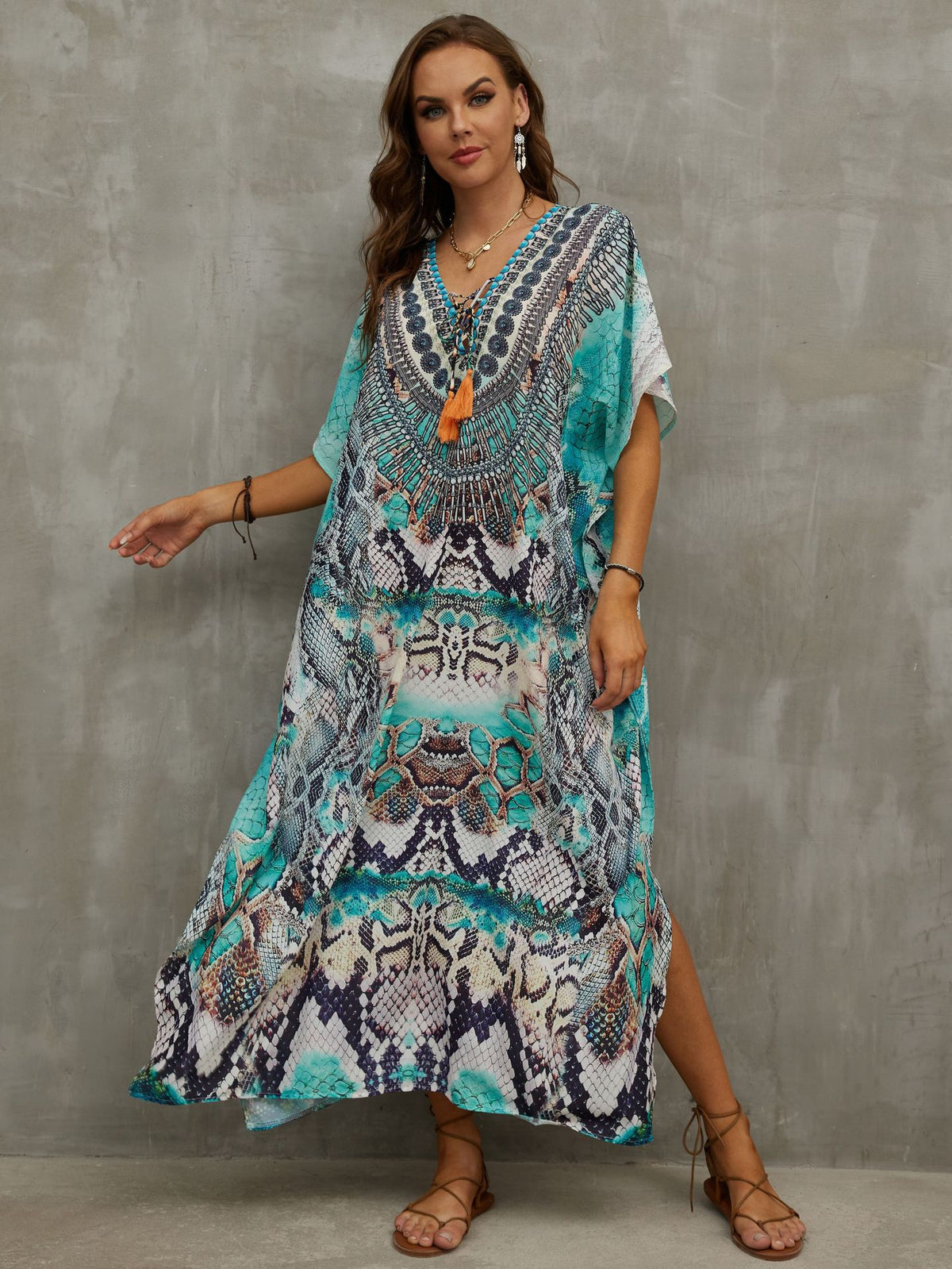 Printed Beach Cover-Up