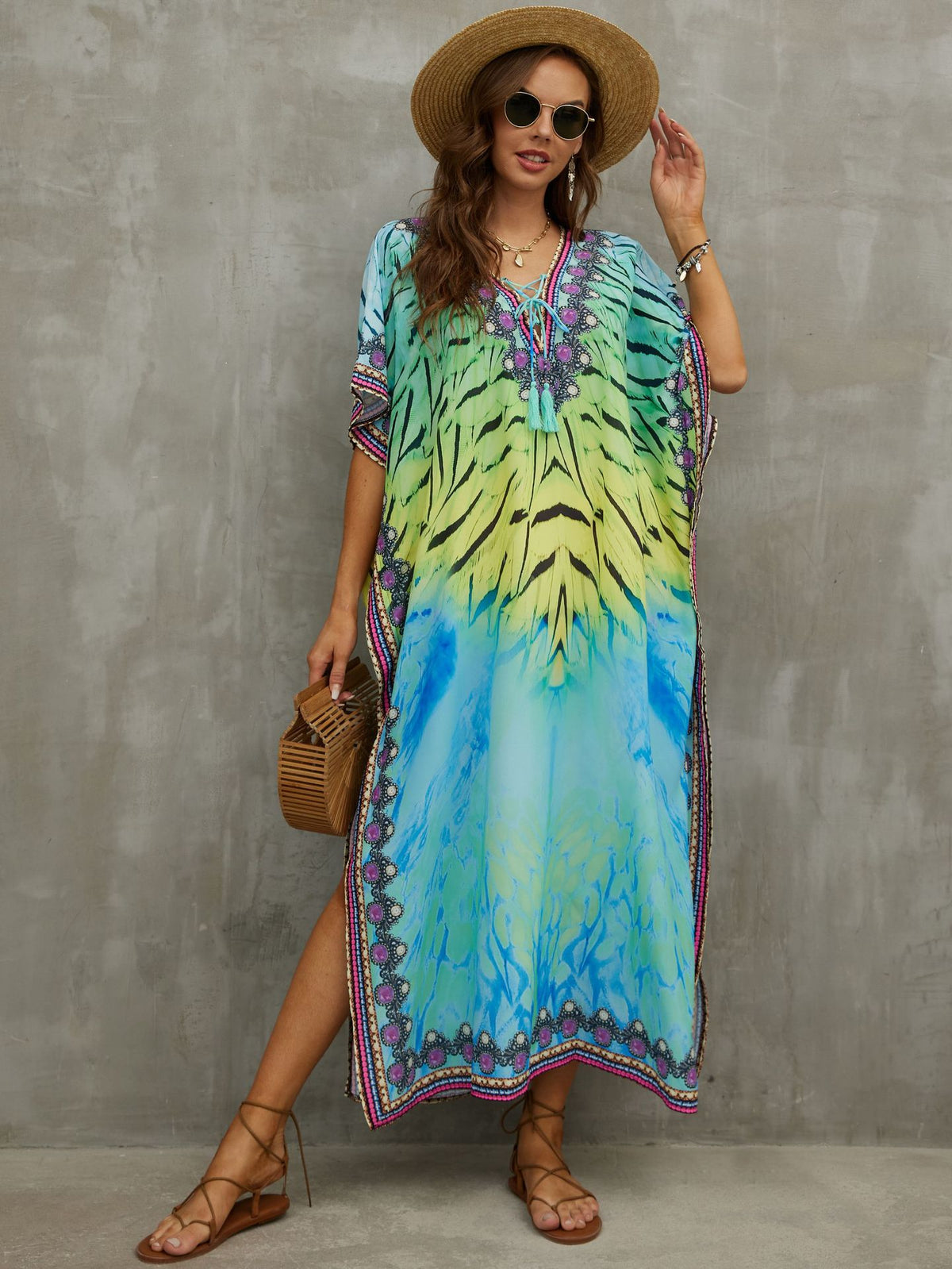 Printed Beach Cover-Up