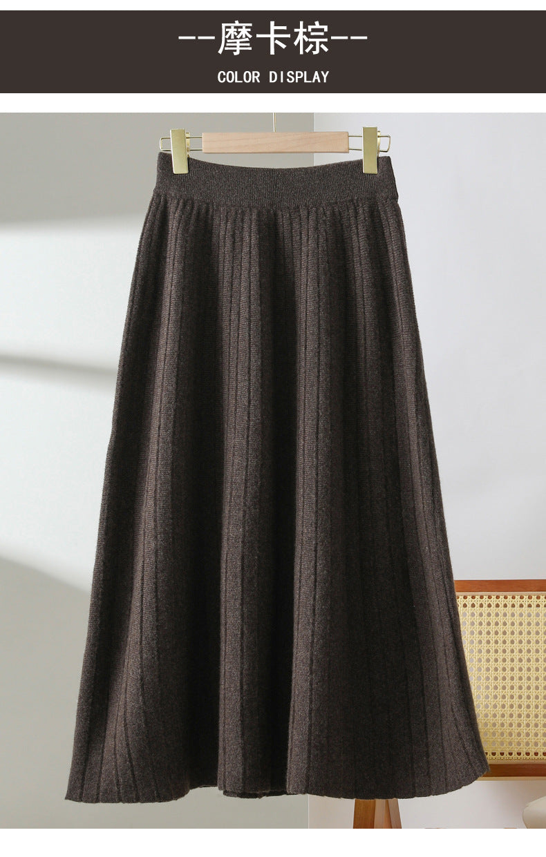 Women’s Wool Pleated Skirt