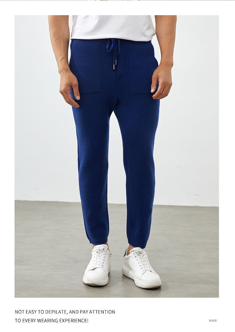 Men’s Cashmere-Wool Straight-Leg Pants