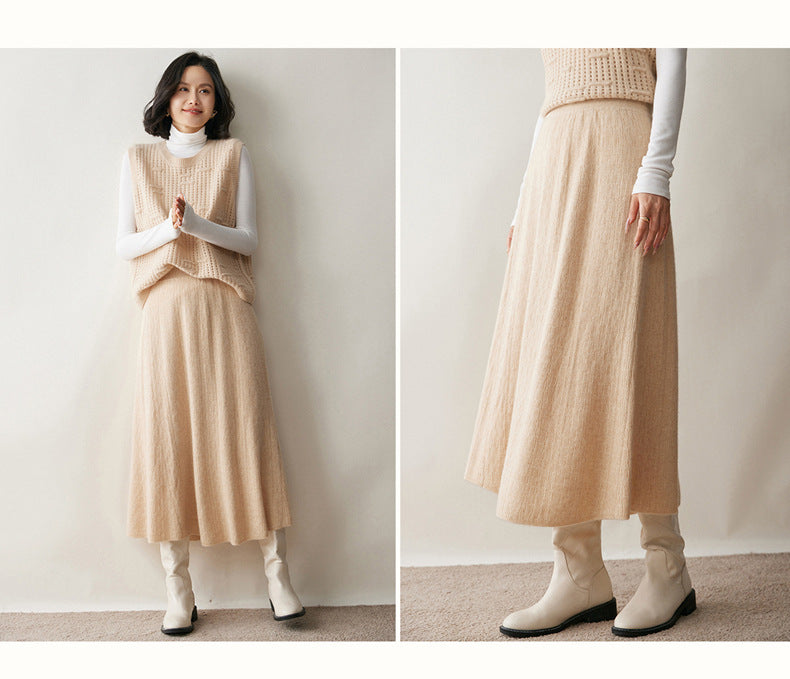 Women’s Cashmere A-Line Skirt
