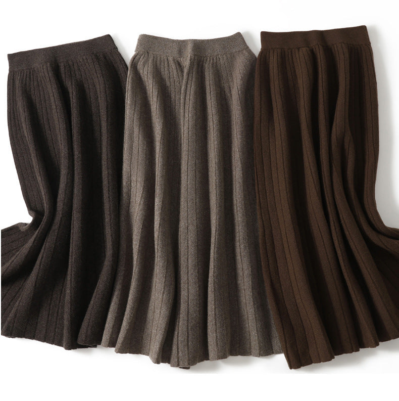 Women’s Wool Pleated Skirt