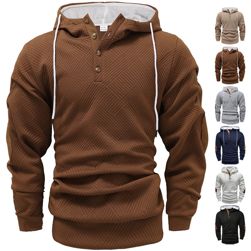 Men's Jacquard Hooded Sweatshirt