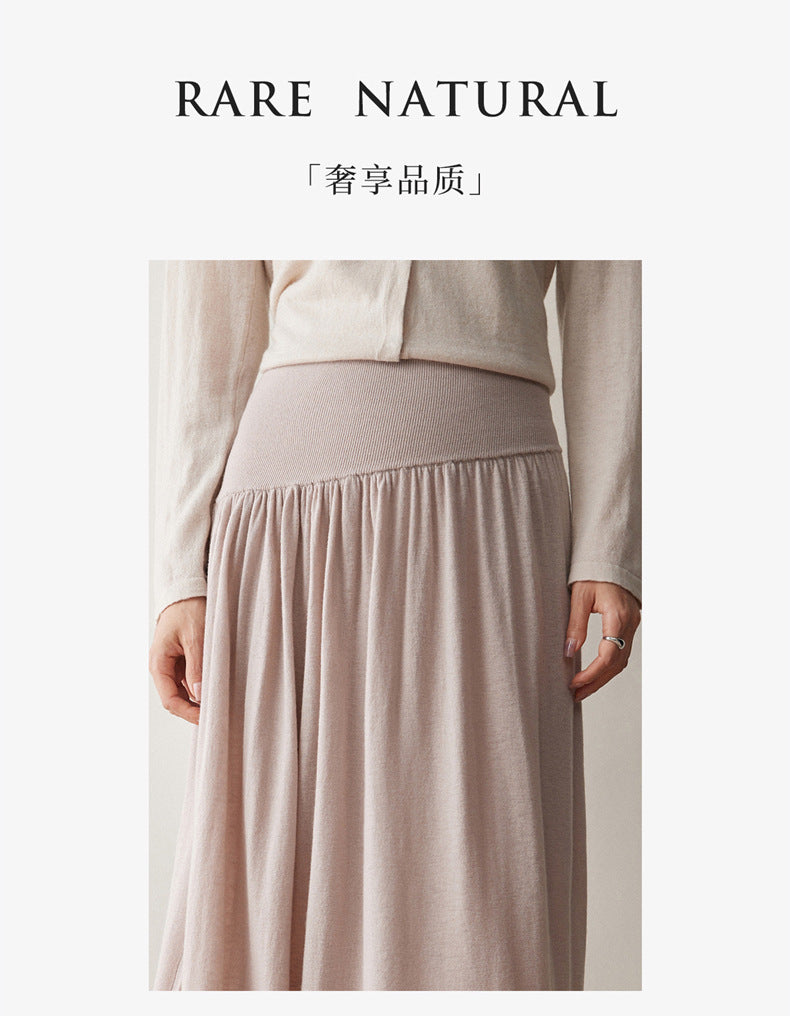 Women’s Cashmere-Wool Pleated Skirt