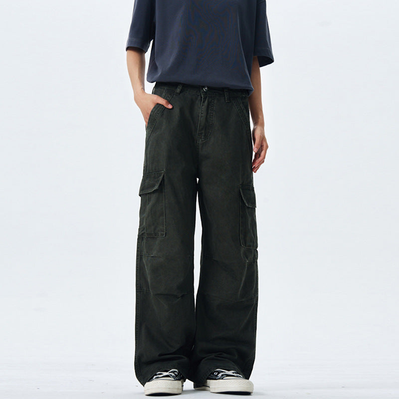 Vintage Wide-Leg Utility Pants