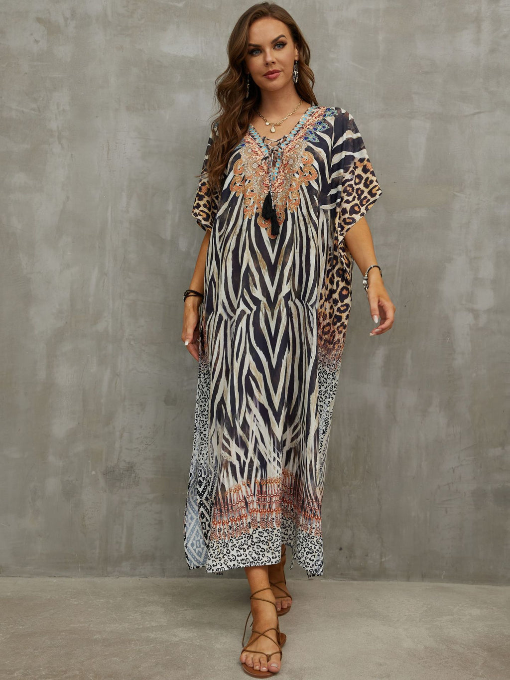 Printed Beach Cover-Up