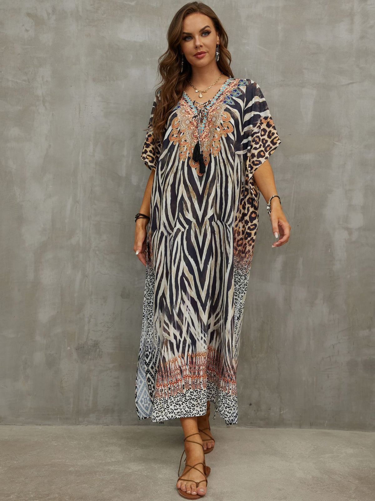 Printed Beach Cover-Up