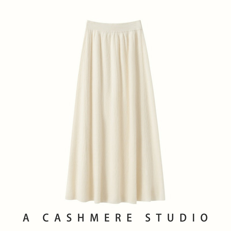 Women’s Cashmere A-Line Skirt