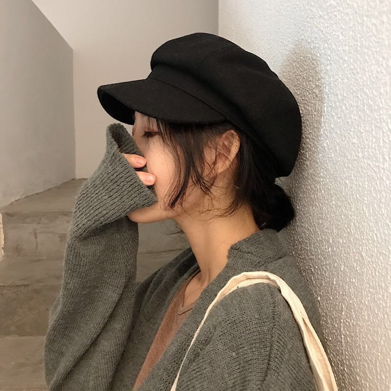 Retro Wool Newsboy Cap