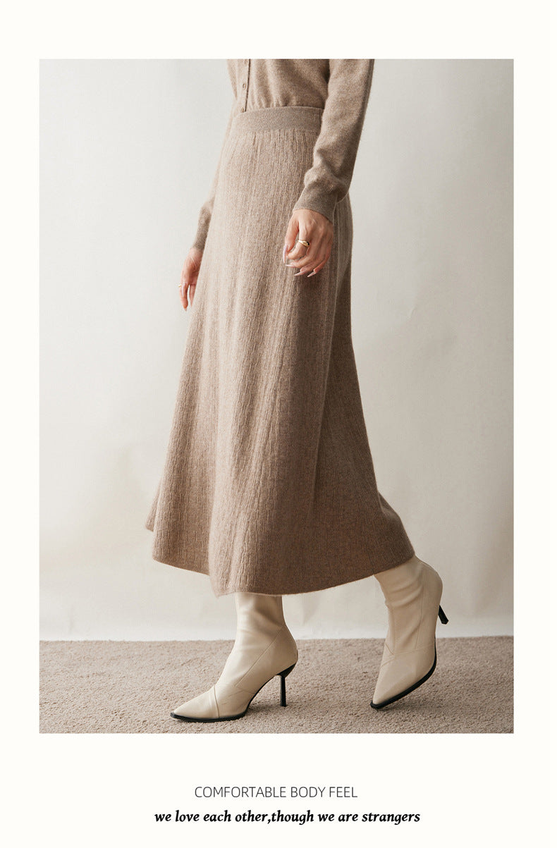 Women’s Cashmere-Style A-Line Skirt