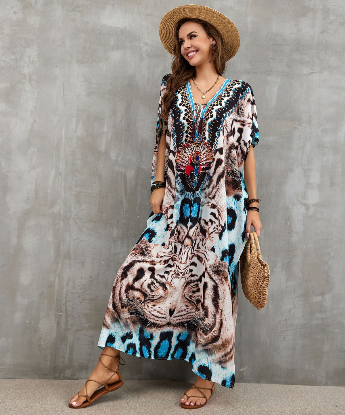 Printed Beach Cover-Up