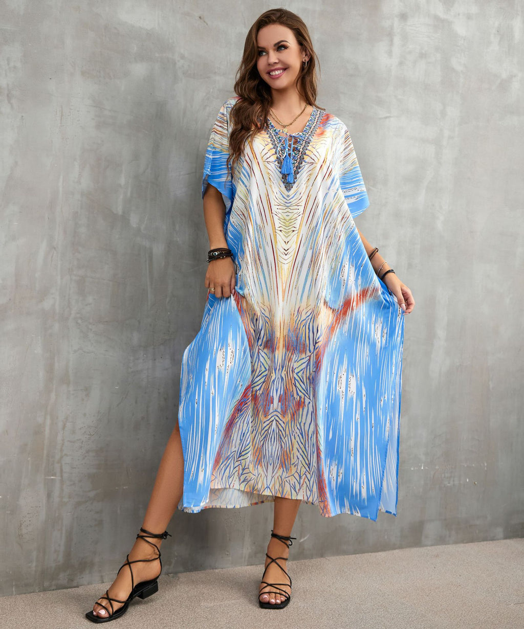Printed Beach Cover-Up