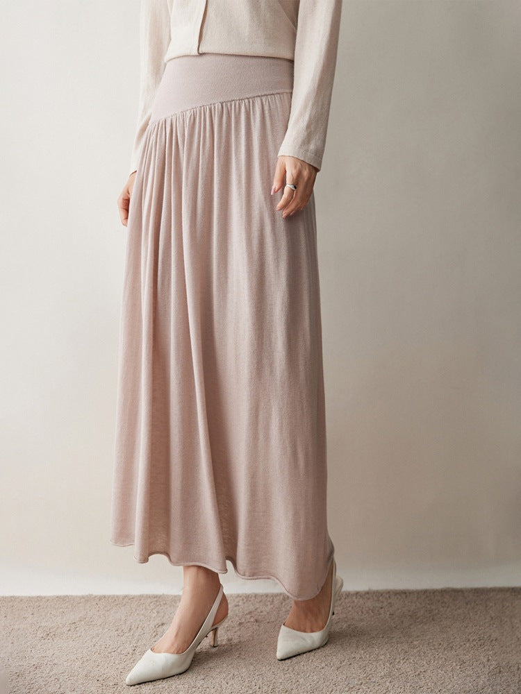 Women’s Cashmere-Wool Pleated Skirt