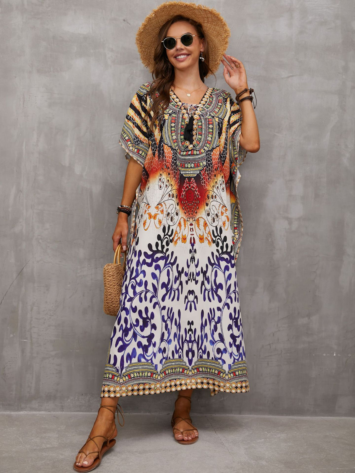 Printed Beach Cover-Up