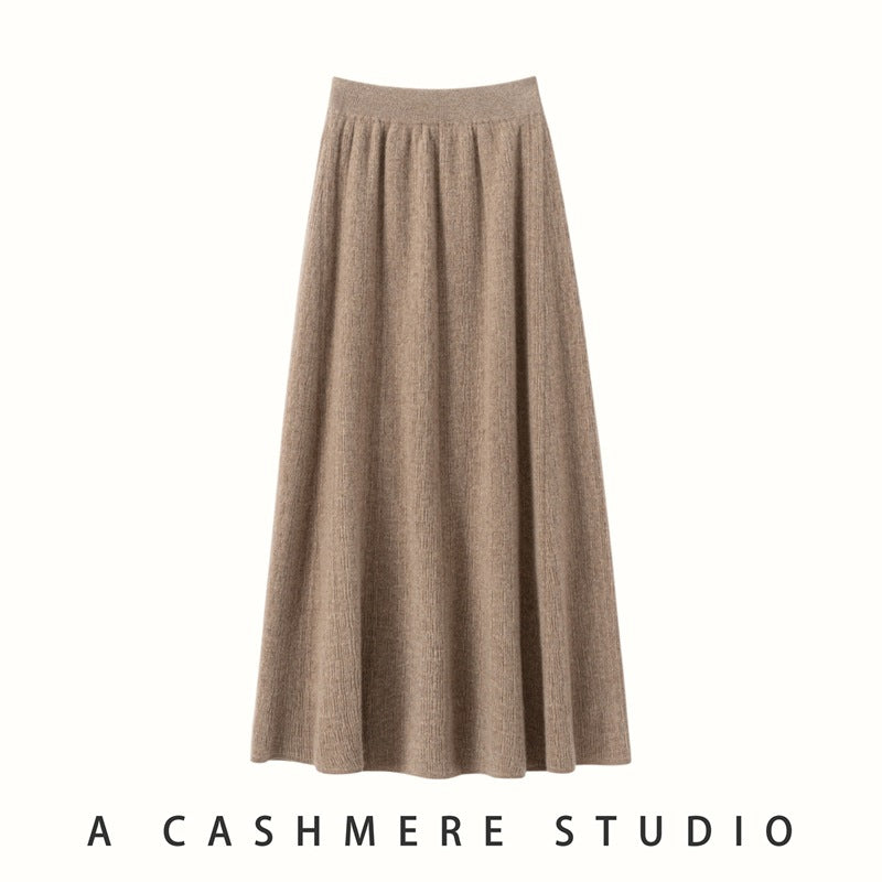 Women’s Cashmere A-Line Skirt
