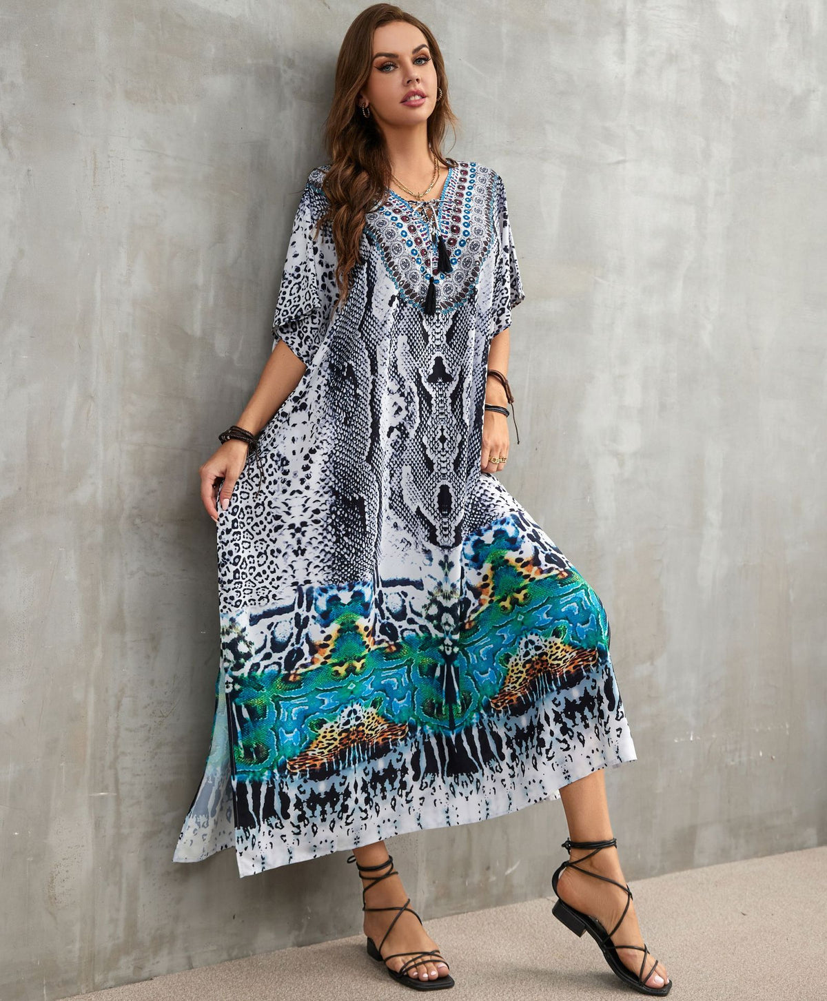 Printed Beach Cover-Up