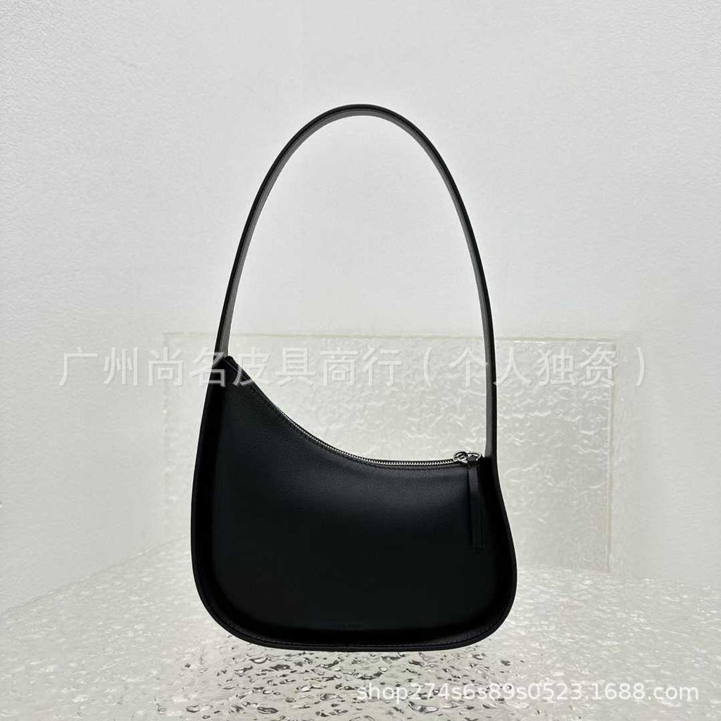 Half-Moon Genuine Leather Shoulder Bag