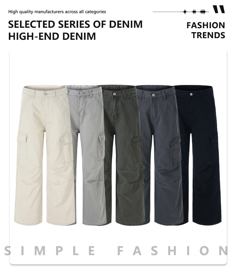 Vintage Wide-Leg Utility Pants