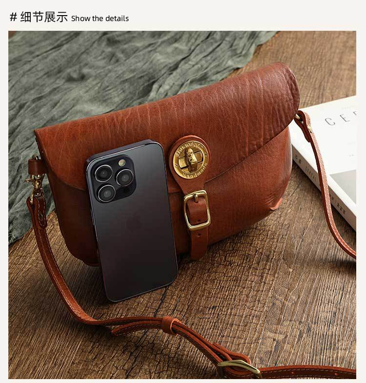 Genuine Leather Vintage Saddle Bag