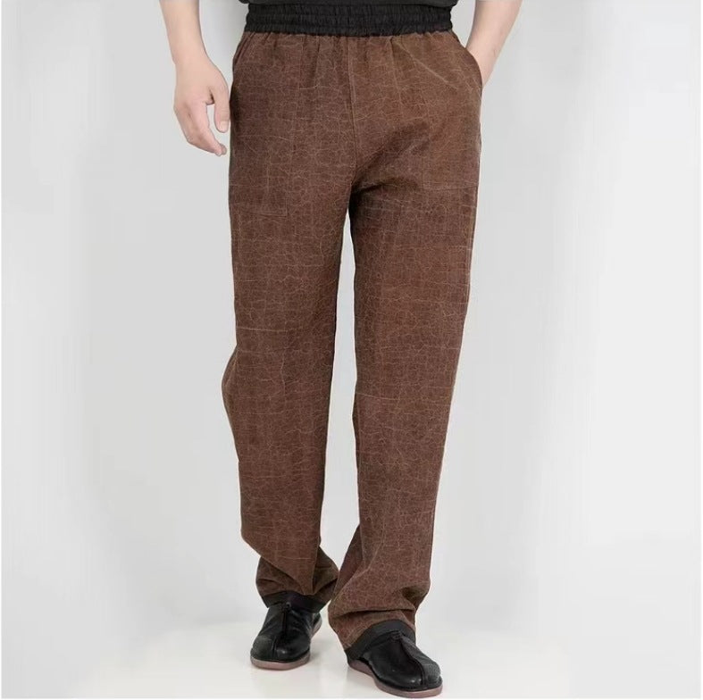 Men’s Mulberry Silk Straight-Leg Pants