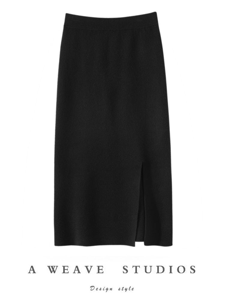 Women’s Cashmere-Style High-Waist Skirt