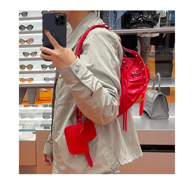 Crescent Genuine Leather Crossbody Bag