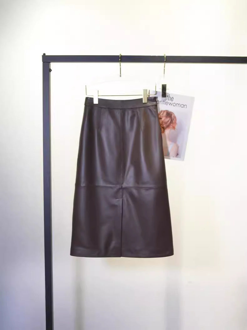 Women’s Sheepskin Leather A-Line Dress