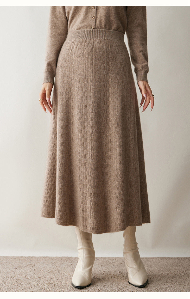 Women’s Cashmere-Style A-Line Skirt