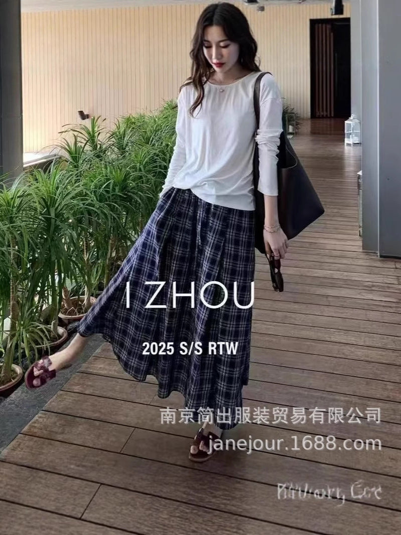 Women’s Plaid Maxi Skirt