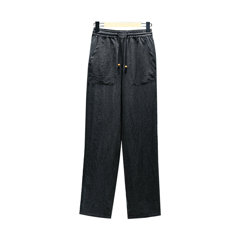 Men’s Mulberry Silk Straight-Leg Pants