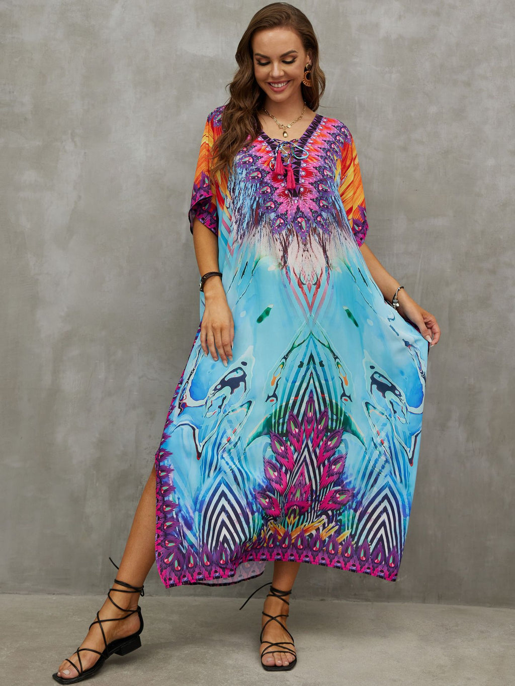 Printed Beach Cover-Up